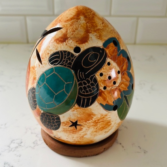 Nicaraguan Handmade Clay  Candle Holder - Picture 5 of 11